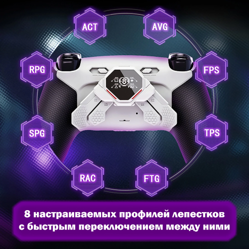 Геймпад Ghost of Yotei Black Limited Edition TMR с лепестками SPARK и тактовыми кнопками